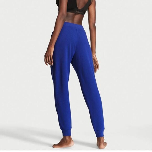 Victorias Secret Supersoft Cotton Fleece MidRise Jogger Pants Constellation Blue - Picture 3 of 8